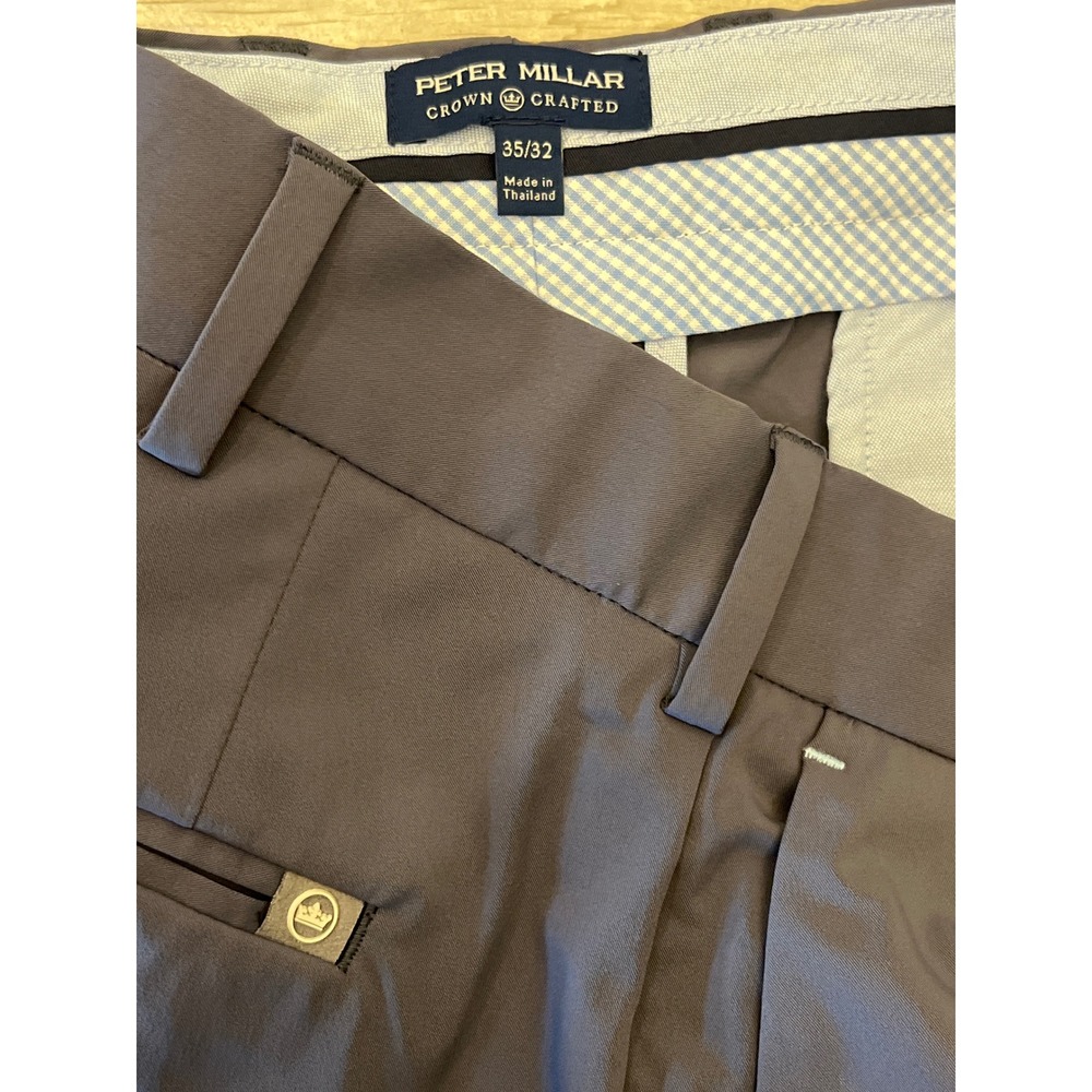 Peter Millar Crown Crafted Performance Trouser 35/32 Grey‎ Blue